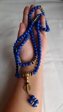 Necklace Multi Loop Bracelet 108 Beads Mala Natural Lapis Lazuli 8mm Luck