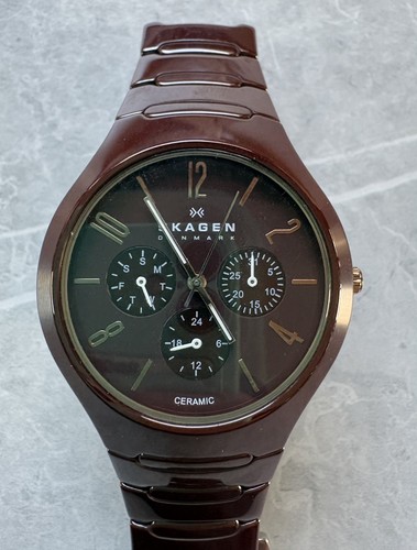 Skagen brown ceramic 817sxdc1 - brown,