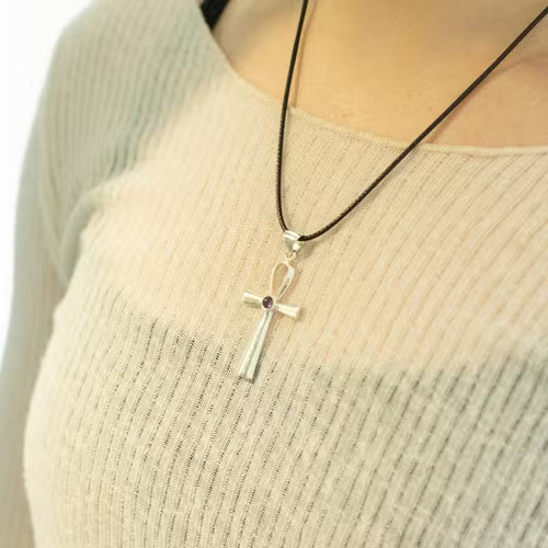 Indian devotional ankh pendant - devotional,