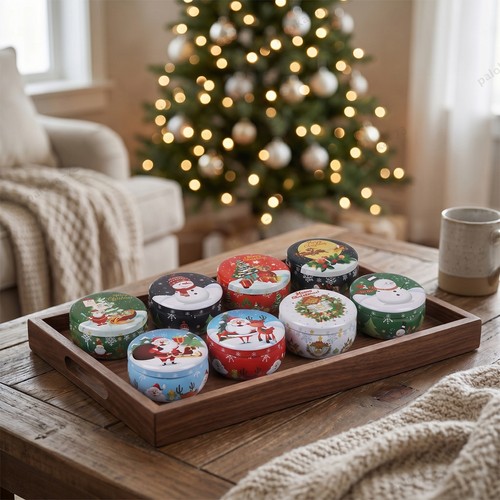 10pcs christmas candle - christmas, tins
