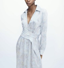 ZARA PRINTED SHIRT DRESS MIDI