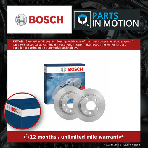 Brake discs pair solid fits - 2x,