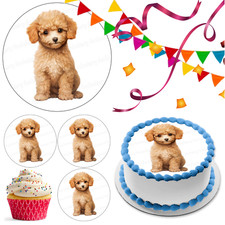 Poodle Dog Cake Topper Party