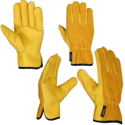 Durable yellow leather work - leather,