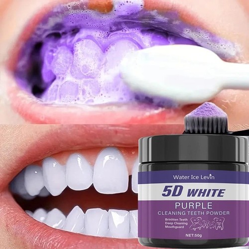 Purple teeth whitening powder - teeth,