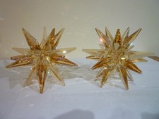 SWAROVSKI CRYSTAL STAR CANDLEHOLDERS   GOLDENSHADOW 5064296