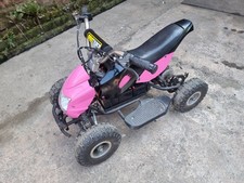 500w Childrens/Kids Electric Quad Bike 2 Speed Pink & Black Nearly New Batteries