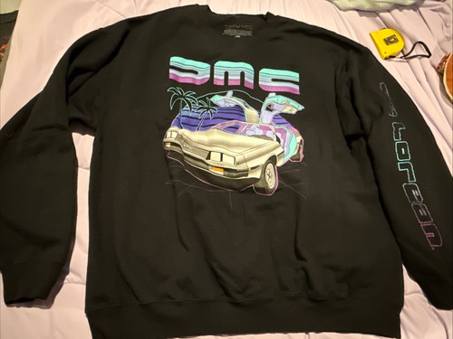 Delorean dmc black graphic - dmc,