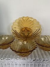 Vintage Amber Glass Trifle