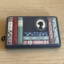 Yoshi Jane Austen Bookworn Leather Purse Navy New and Unused