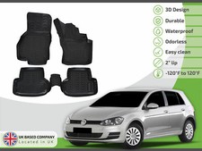3D Car Mats Rubber Floor Mats For VW Golf Mk7 2012-2019 Allweather Tailored