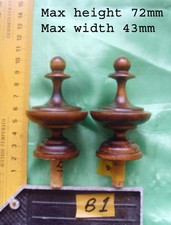 da type B - Pair stained wood vienna regulator wall clock FINIALS DIY