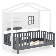 Single Wood House Bed Wooden