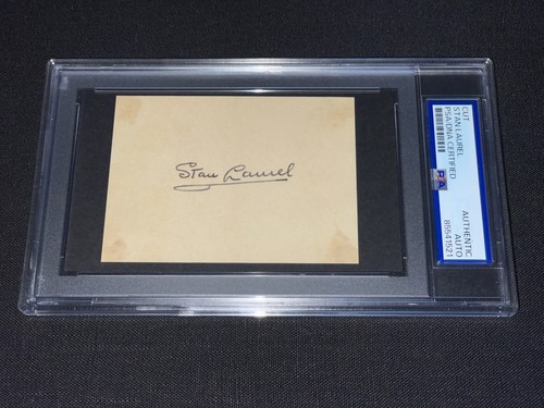 Stan laurel signed cut psa - stan,