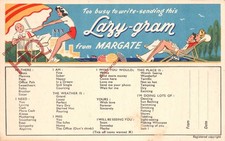 Picture Postcard; Margate, Lazy-Gram (Humour) See Condition of Front [Butlins]
