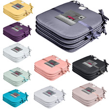 4 Chair Pads Removable Seat Covers Outdoor Dining Tie On Cushions Garden Patio