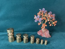 SET GRAM VINTAGE BRASS WEIGHTS METRIC 500 G 200 G 100 G 50 G 20 G