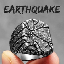 Chunky Men's Rings Silver Gold