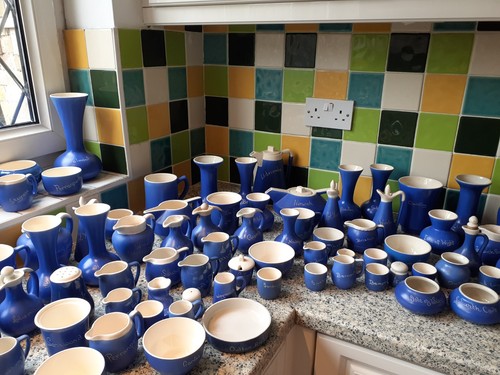 Devon ware blue white - blue, &