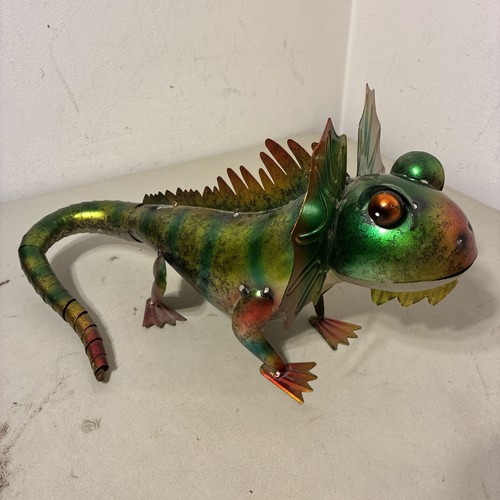 Colorful metal iguana lizard - iguana,