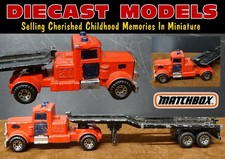 AMERICAN PETERBILT TRUCK & TRAILER RIG; 1981 MATCHBOX 1:80 SCALE DIECAST MODEL