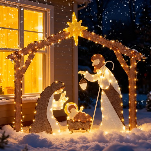 Lighted outdoor christmas - lighted,