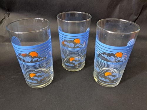 Vintage mcm glass sunset - mcm,