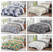 PRINTED DUVET COVER SET SOFT EGYPTIAN COTTON QUILT BEDDING SETS DOUBLE KING SIZE