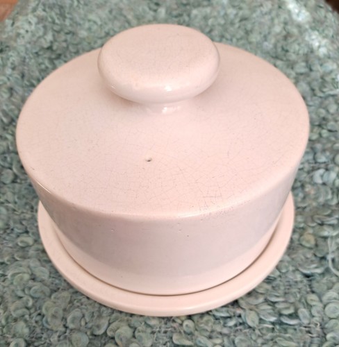 White ceramic cheese dome - ceramic,