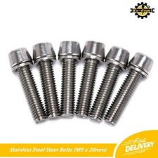 Stainless Steel STEM BOLTS MTB Road Hybrid BMX Bikes Cycles M5 5mm x 20mm Screw