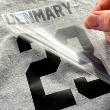 Iron-On Numbers Papaden Black Vinyl Football Shirt DIY Team Jersey Transfer