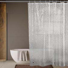 OTraki Clear Shower Curtain, 180 X 180 CM Extra Long Shower Curtain