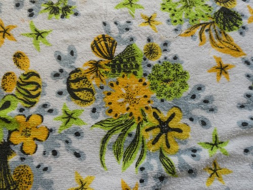 Vintage towelling fabric - vintage, 60's