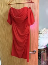 Lipsy Red Midi Dress Ladies 14