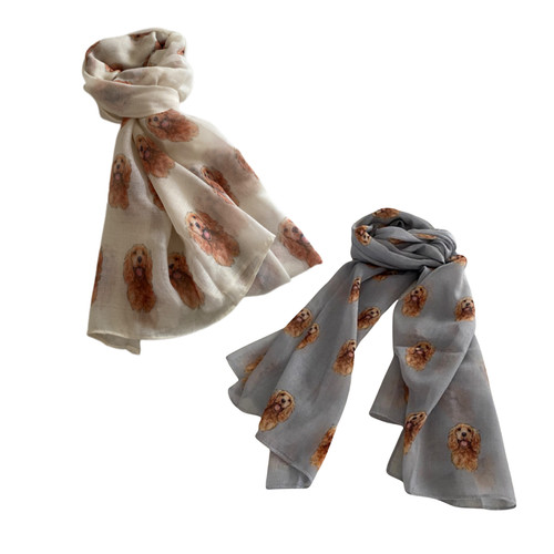 Cocker spaniel dog print scarf - print,