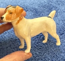 Vtg Beswick Jack Russell Terrier Dog Figurine Porcelain England 2.5" Tall x 3.25