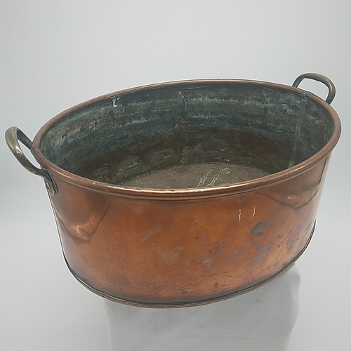 Vintage copper oval shaped - oval, 12"