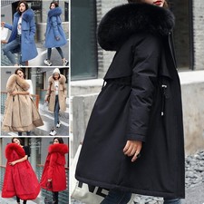 Women Ladies Long Winter Coat