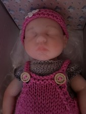 silicone baby girl 12" full body with painted hair