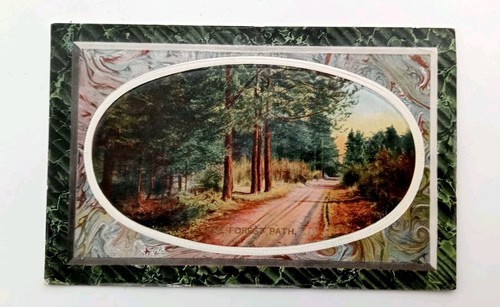 Antique postcard the forest - postcard,