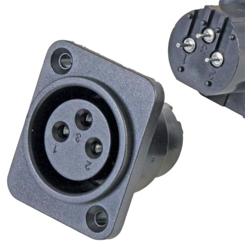 Xlr pin female jack - 3-pin,