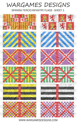 28mm flags spanish tercio - -,
