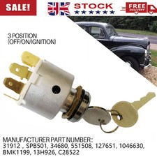Ignition Switch 3 Position & 2 Keys For MGB Midget Triumph TR GT6 31912 SPB501
