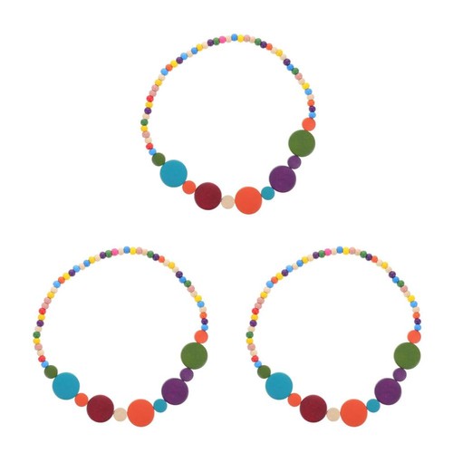 Boho wooden beads necklace - beads,