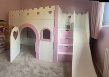 Princess Bed With A Slide And Chill Out Space Under With A Deluxe Mattress