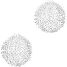  Set of 2 Lamp Shade Frame Wire Shades Small Contemporary Lampshade Glass