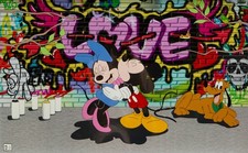 DYLAN IZAAK, 'MICKEY & MINNIE LOVE', DISNEY GRAFFITI, ORIGINAL PAINTING, SIGNED