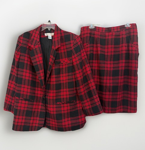 Plaid tartan skirt blazer - plaid,