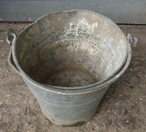 Vintage galvanised bucket - vintage,
