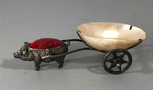 Edwardian silver pig - edwardian,